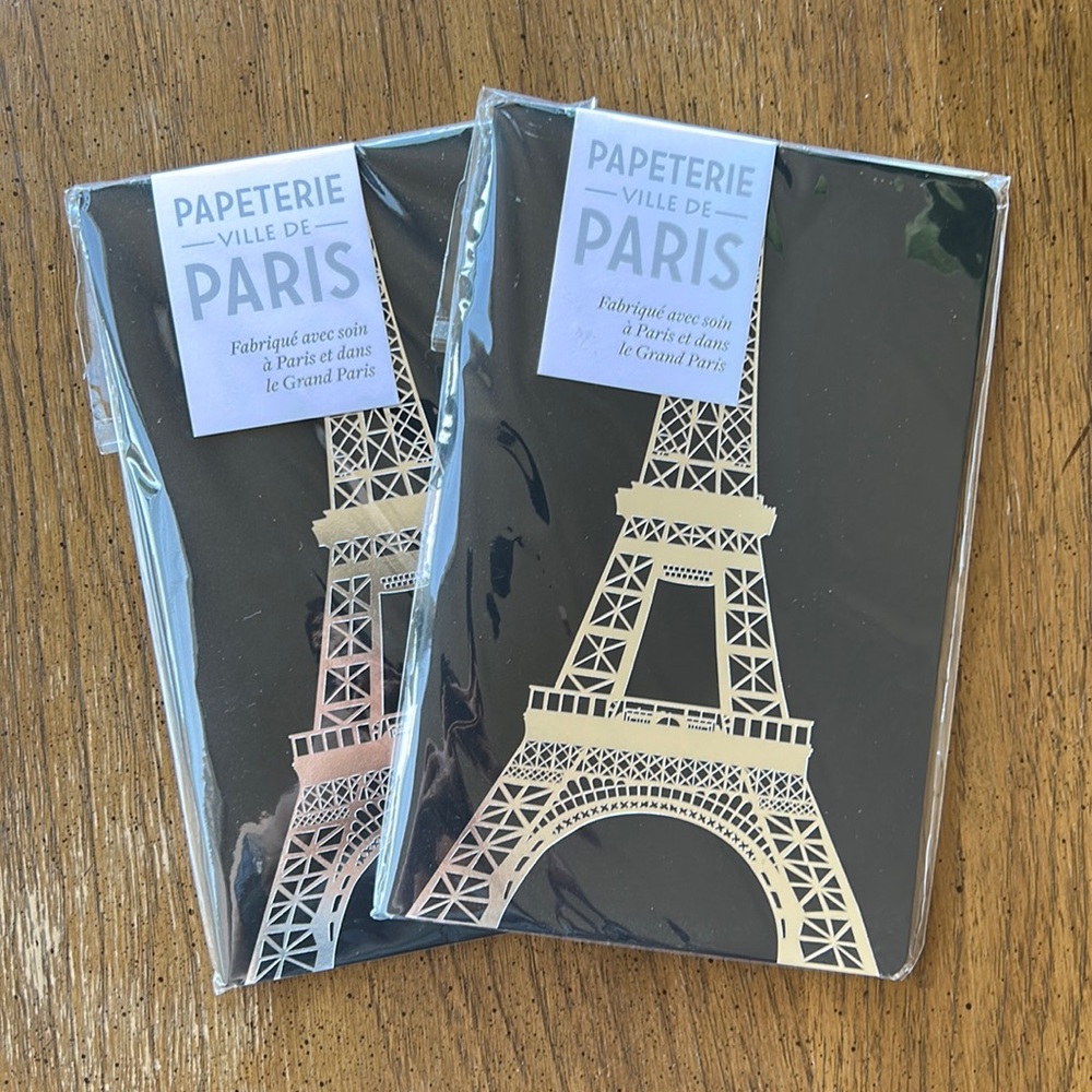 Set of 2 Eiffel Tower notebooks from France